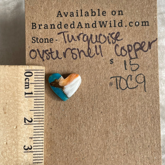 Turquoise, Oystershell, Copper Cabochon - TOC9 7272E7E5-E0B9-4074-AB93-C5F73CE30170 Brandedandwild.com
