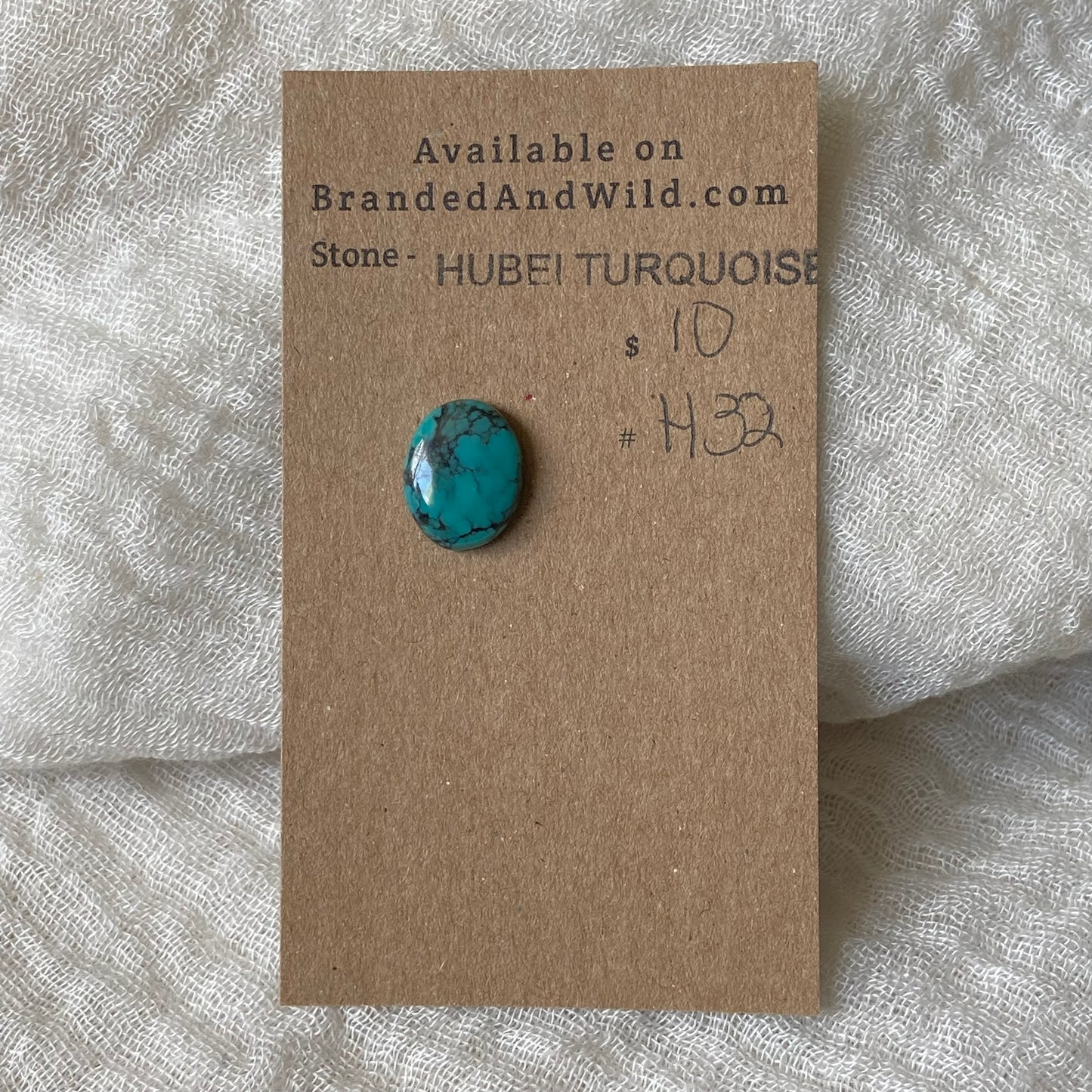 Hubei Turquoise Cabochon - H32 72870FD3-3B4F-4D13-BEA6-17C5E3F51E03 Brandedandwild.com
