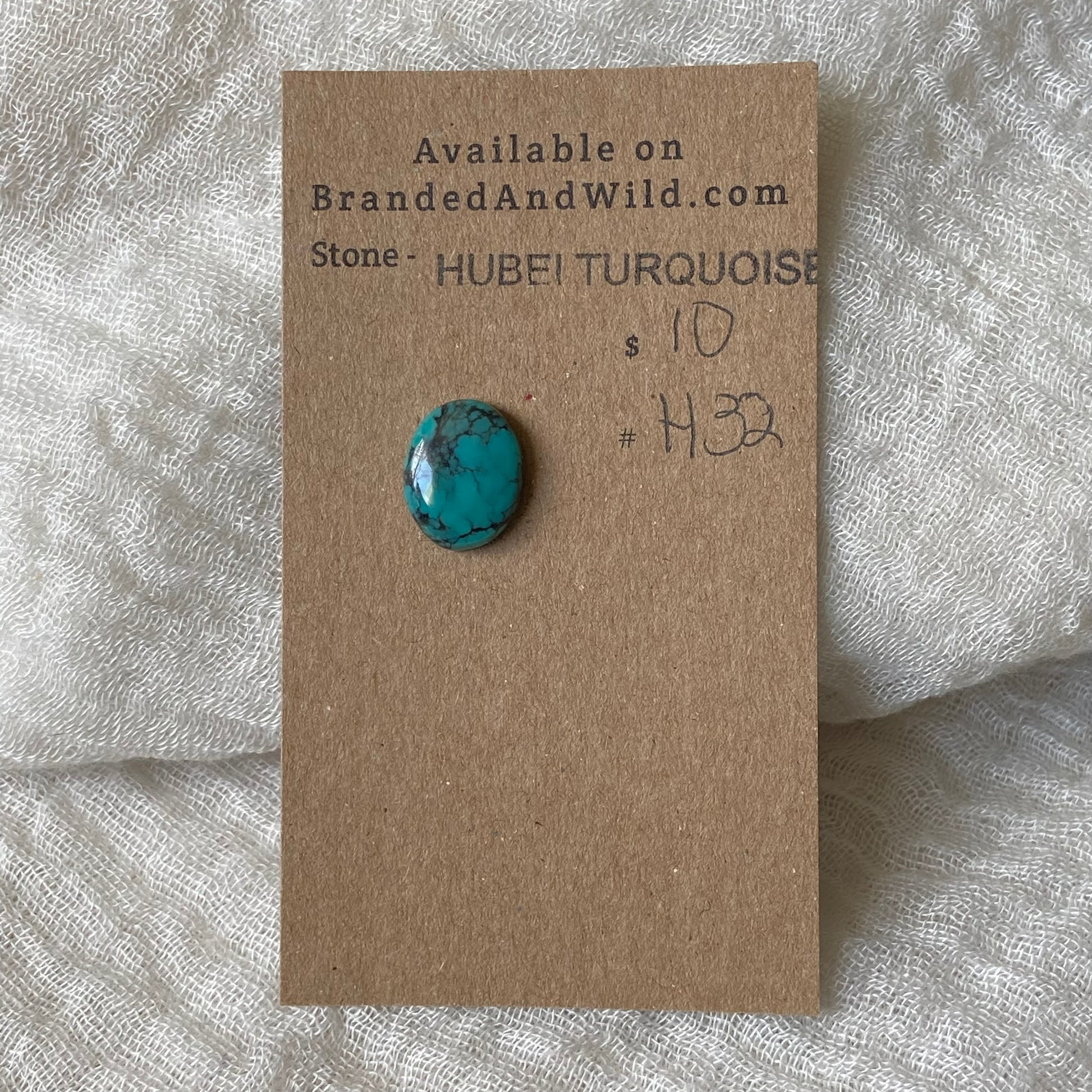 Hubei Turquoise Cabochon - H32 72870FD3-3B4F-4D13-BEA6-17C5E3F51E03 Brandedandwild.com