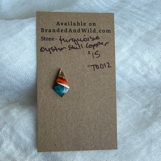 Turquoise, Oystershell, Copper Cabochon - TOC112