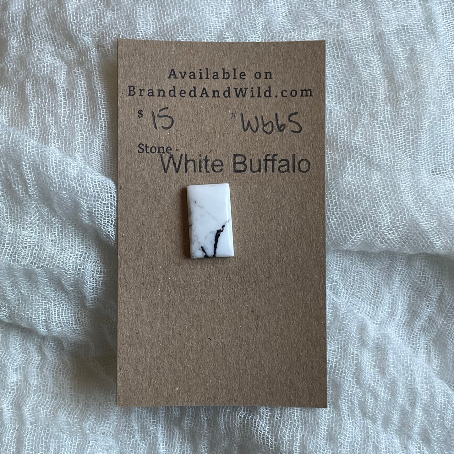 White Buffalo Cabochon - WB65 729D07C9-7C54-4C8B-A95F-16D33F257284 Brandedandwild.com