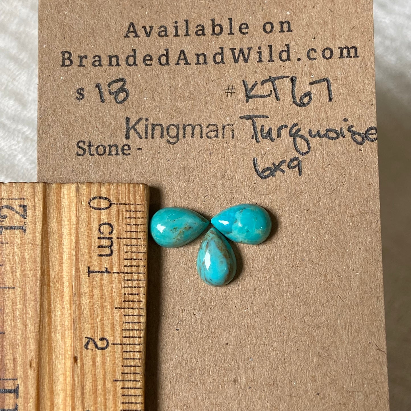 Kingman Turquoise Cabochon - KT67 72A40D4A-AF91-4C76-8CE9-966417CB35F8 Brandedandwild.com