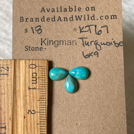 Kingman Turquoise Cabochon - KT67 72A40D4A-AF91-4C76-8CE9-966417CB35F8 Brandedandwild.com