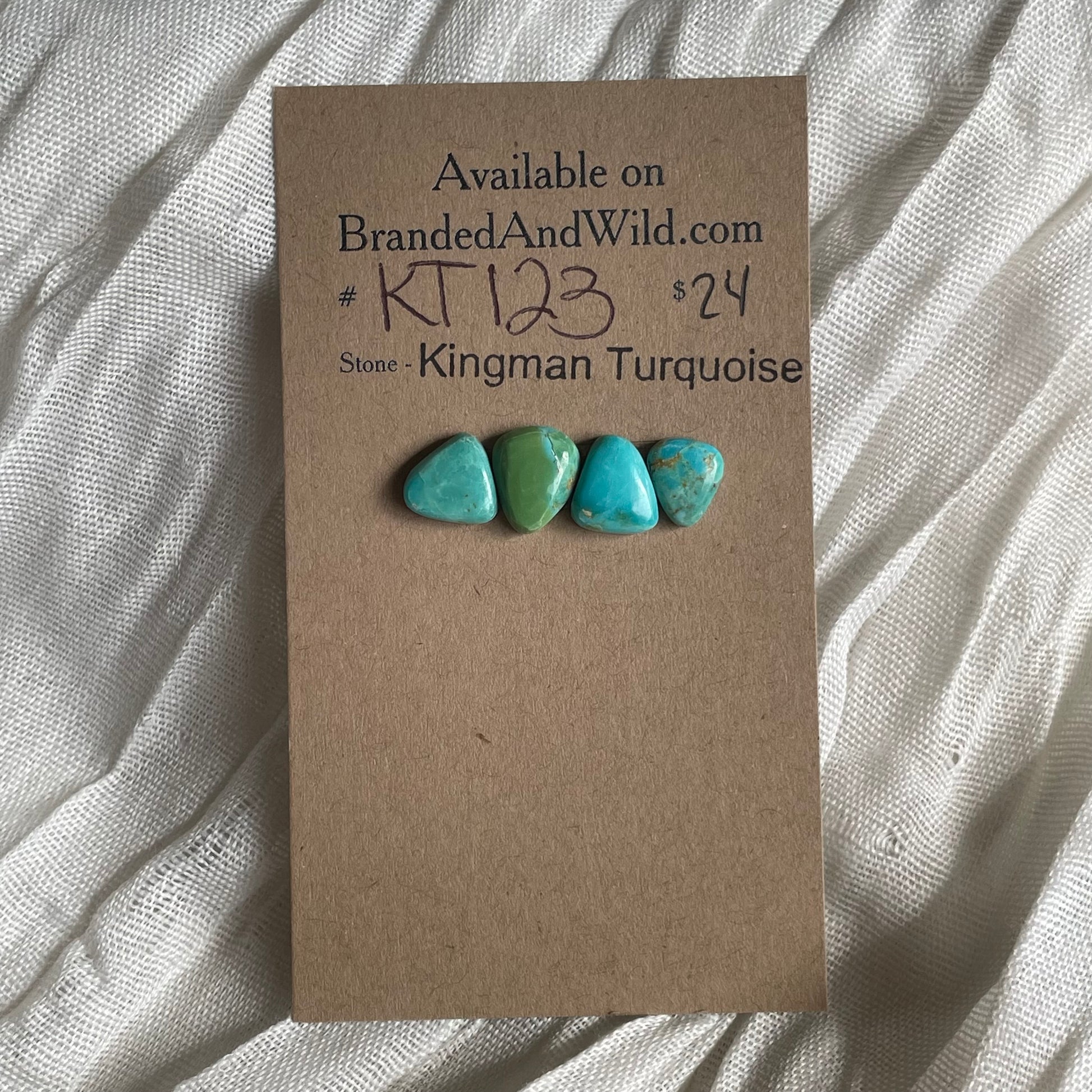Kingman Turquoise Cabochon - KT123 72AEE892-6C4D-443D-9F94-61ECF39E042F Brandedandwild.com