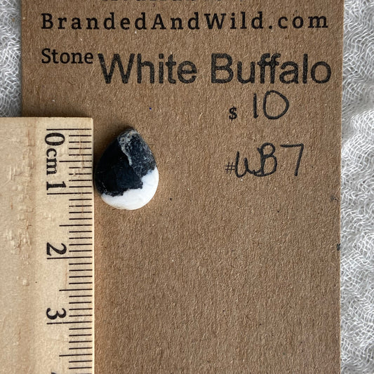 White Buffalo Cabochon - WB7