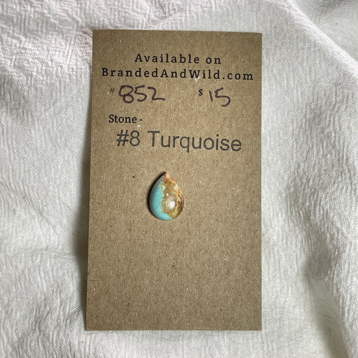#8 Turquoise Cabochon - 852 72D6141A-0AD3-4CFD-9AC6-350C52D6CAEC Brandedandwild.com