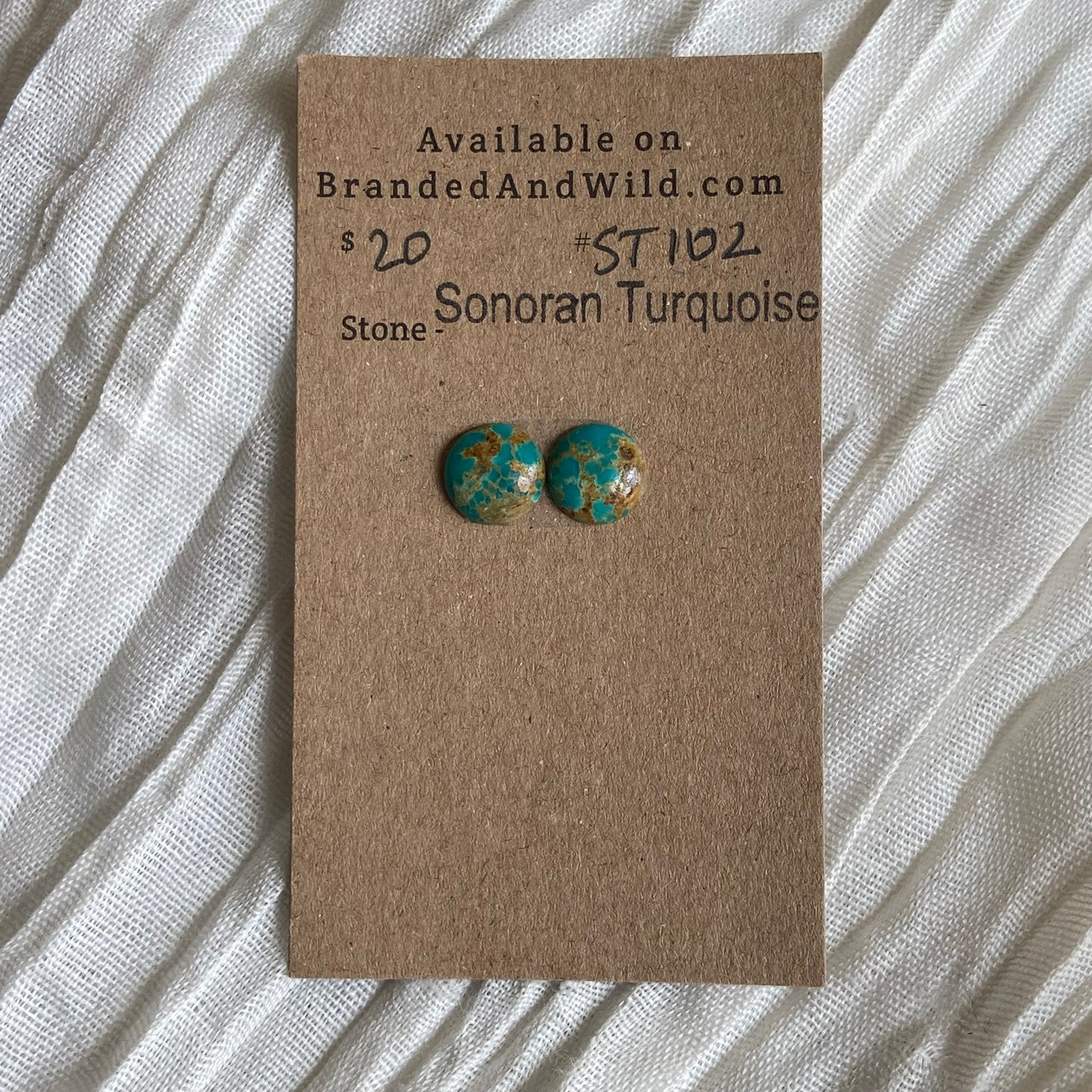 Sonoran Turquoise Cabochon - ST102 72D744EA-A77B-41D0-8271-42AE0B41291E Brandedandwild.com