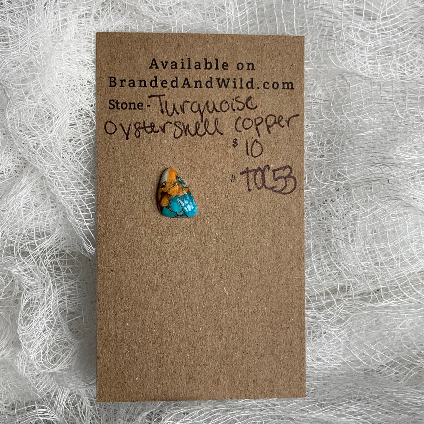 Turquoise, Oystershell, Copper Cabochon - TOC53