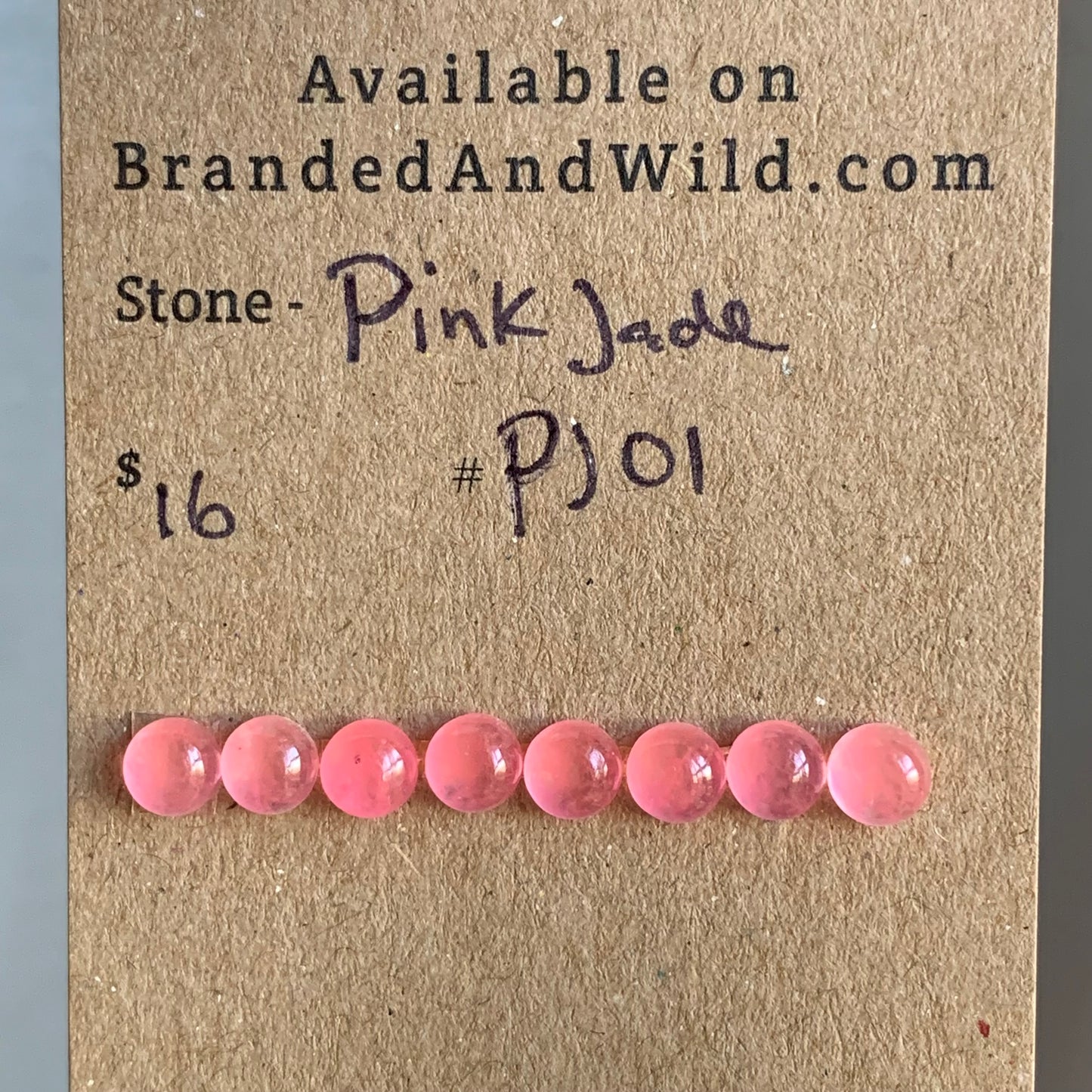 Pink Jade Cabochon 5mm - PJ01