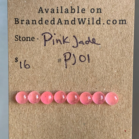 Pink Jade Cabochon 5mm - PJ01