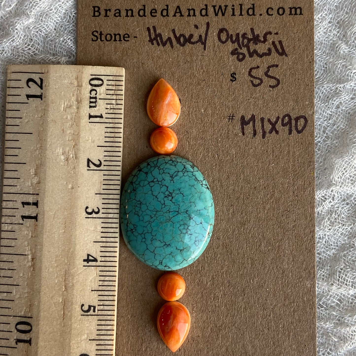 Oyster Shell / Hubei Cabochon - Mix90