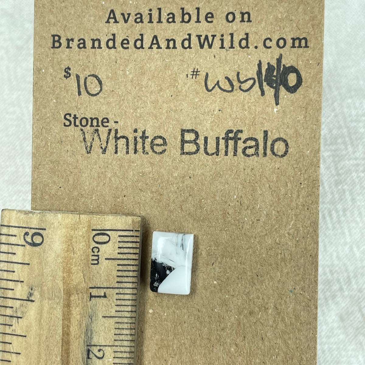 White Buffalo Cabochon - WB140 73278970-40A5-40DA-9293-CA2172794E4C Brandedandwild.com