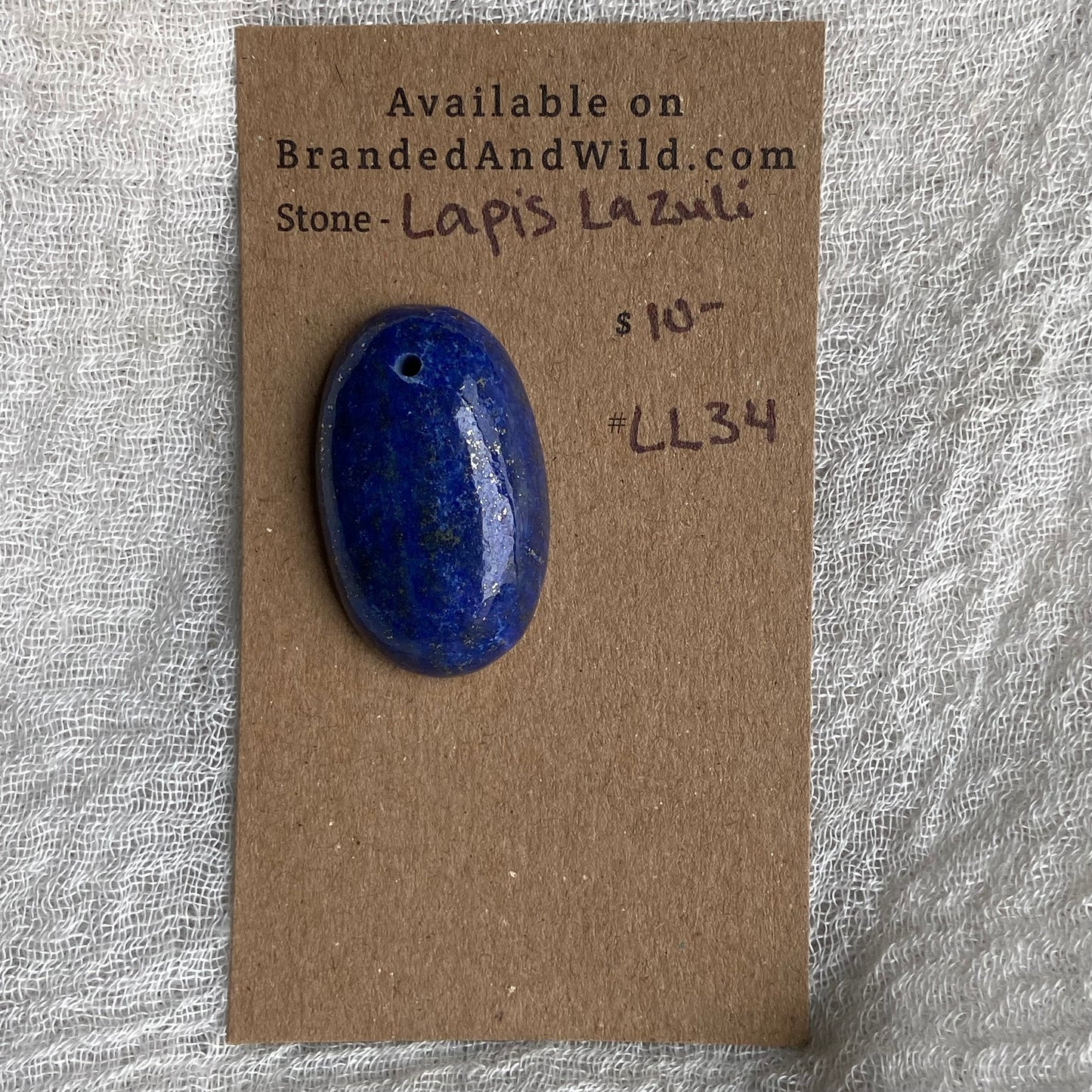 Lapis Lazuli Cabochon -Drilled- LL34