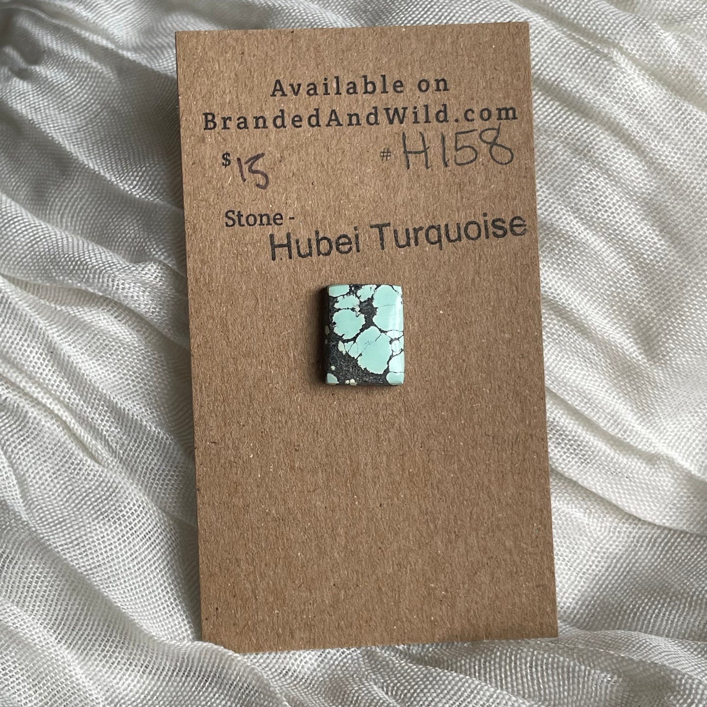 Hubei Turquoise Cabochon - H158 732FF572-BBCC-4853-82AF-76EC5859E9A5 Brandedandwild.com