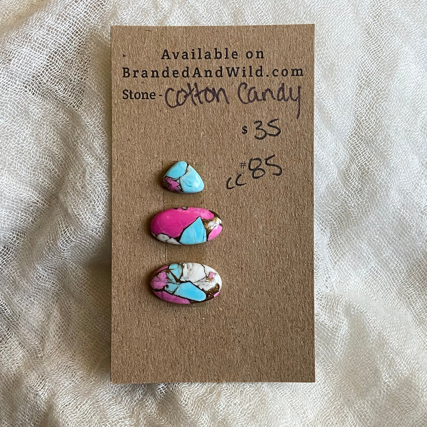 Cotton Candy Cabochon - CC85 7333441E-B109-41CF-B532-40418971067F Brandedandwild.com