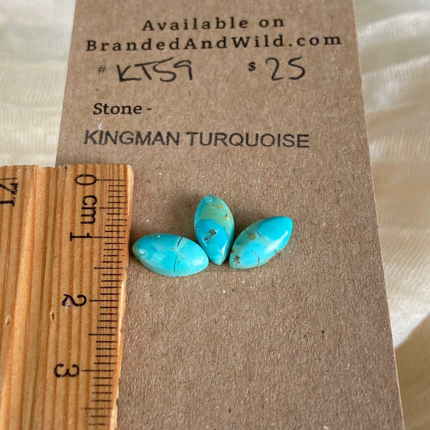 Kingman Turquoise Cabochon - KT59 735D92E3-4DF9-4CDC-BB85-BB0E42A286B6 Brandedandwild.com