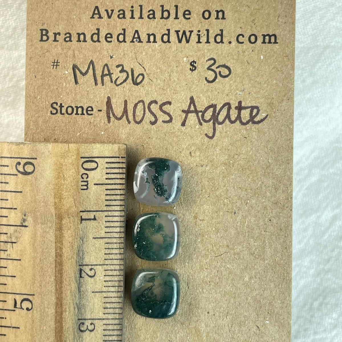 Moss Agate Cabochon - MA36 736782D3-8305-4F3D-891D-AE600EF1ED2C Brandedandwild.com