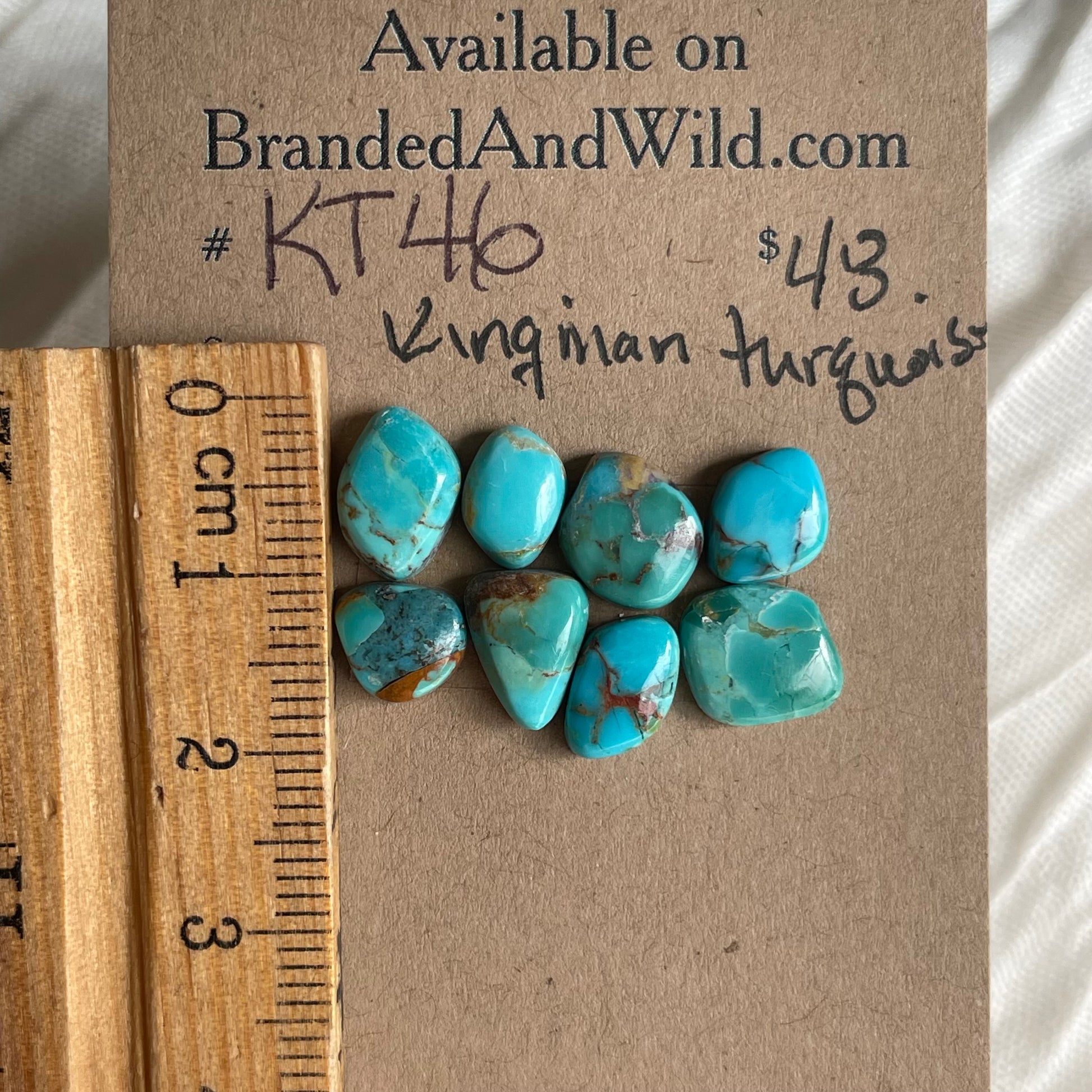 Kingman Turquoise Cabochon - KT46 738F00CA-9AF4-4C57-8BF5-DB72D66F31E4 Brandedandwild.com