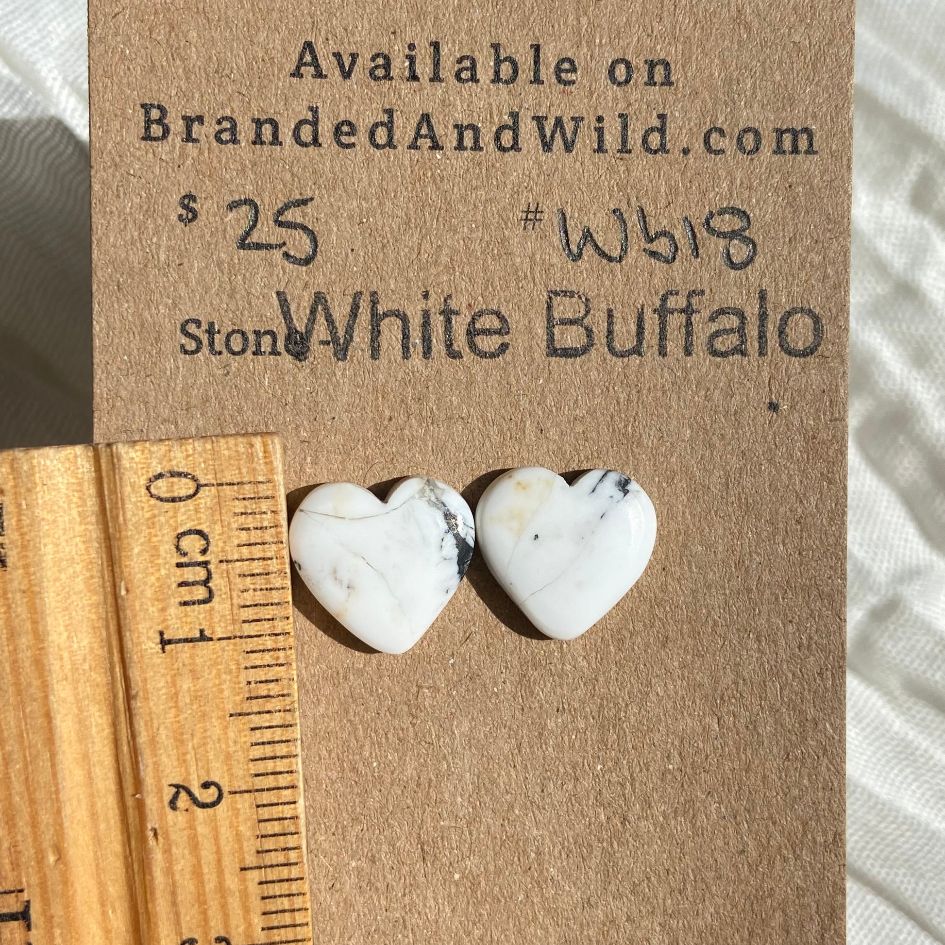 White Buffalo Cabochon - WB18 73CE3790-EF33-459A-8E09-2F0C4317BF2D Brandedandwild.com