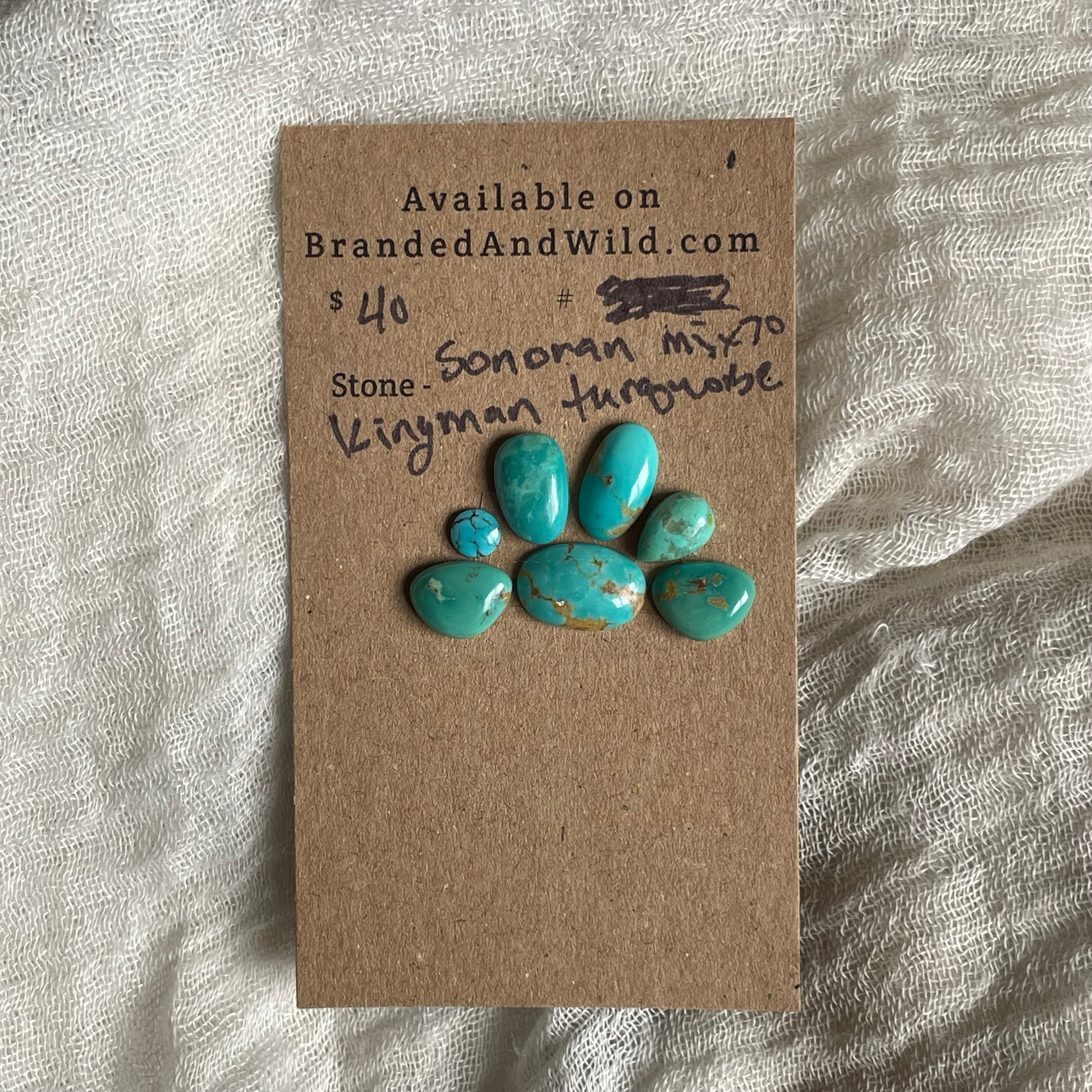 Sonoran / Kingman Turquoise Cabochon - Mix70 73D2B038-0D7D-474F-844D-98C294AF7ADC Brandedandwild.com