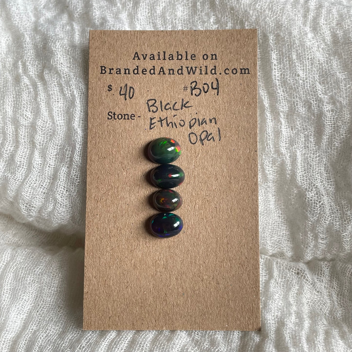 Black Opal - Cabochon - B04 73E3E2E4-69D7-4574-9B20-18146B62100B Brandedandwild.com