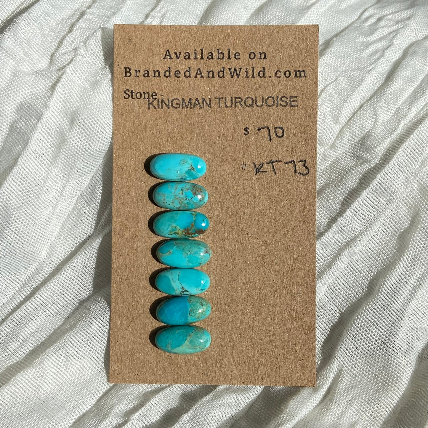 Kingman Turquoise Cabochon - KT73 73E9558D-647B-4665-9C59-3EBEE2C0742A Brandedandwild.com