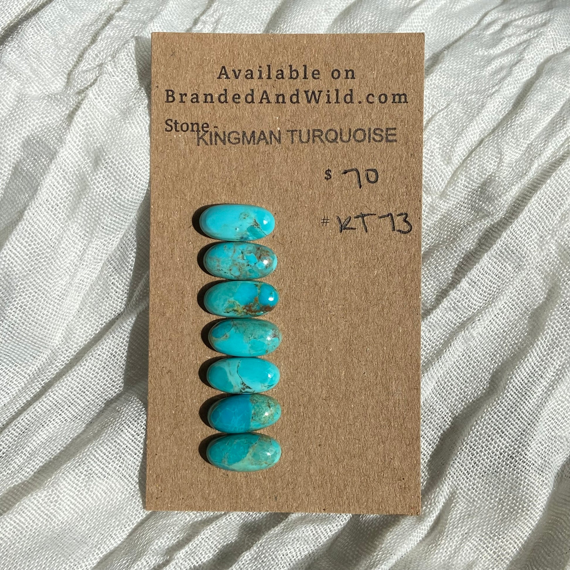 Kingman Turquoise Cabochon - KT73 73E9558D-647B-4665-9C59-3EBEE2C0742A Brandedandwild.com