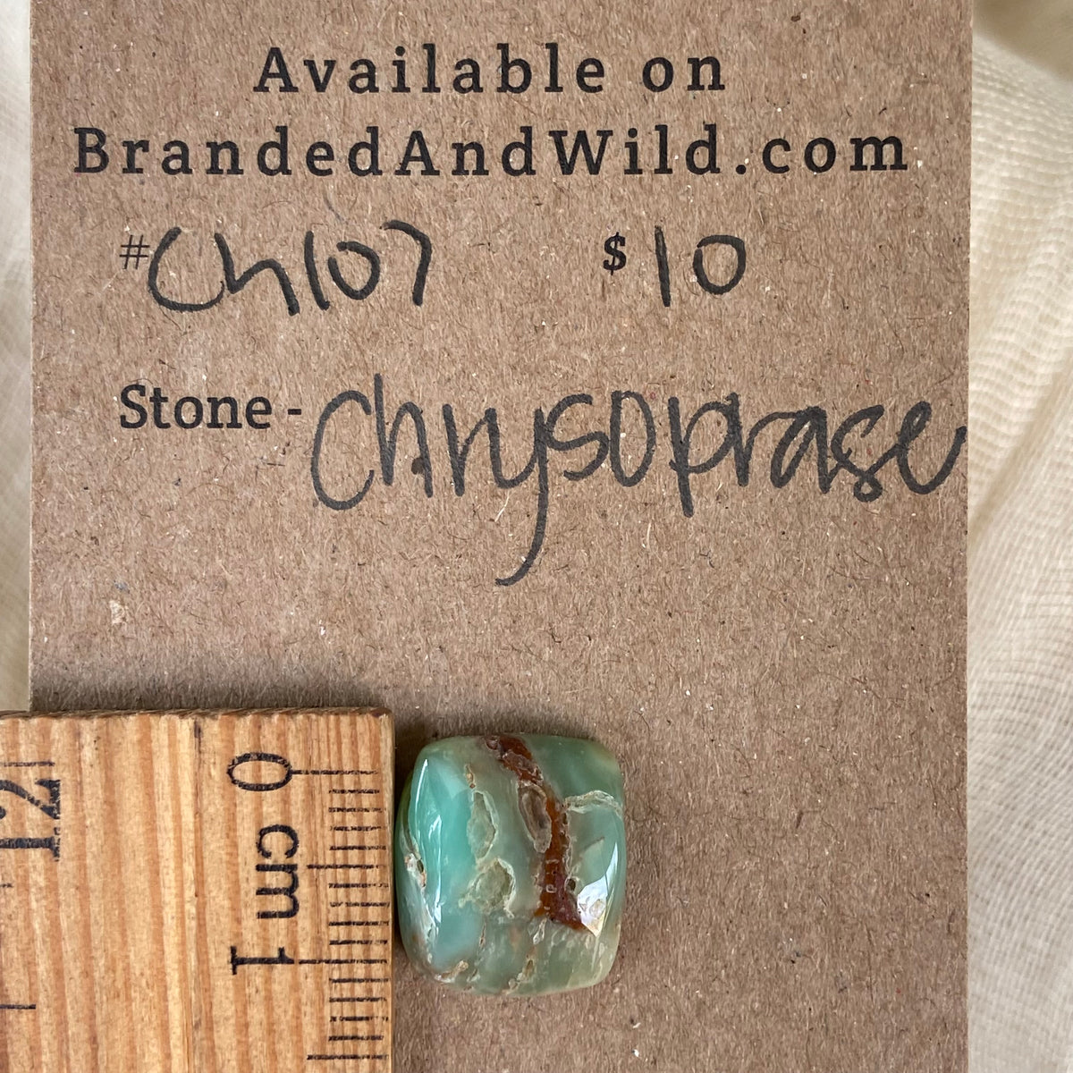 Chrysoprase Cabochon - Ch107 7420E367-0384-4574-A277-8D28212B3670 Brandedandwild.com