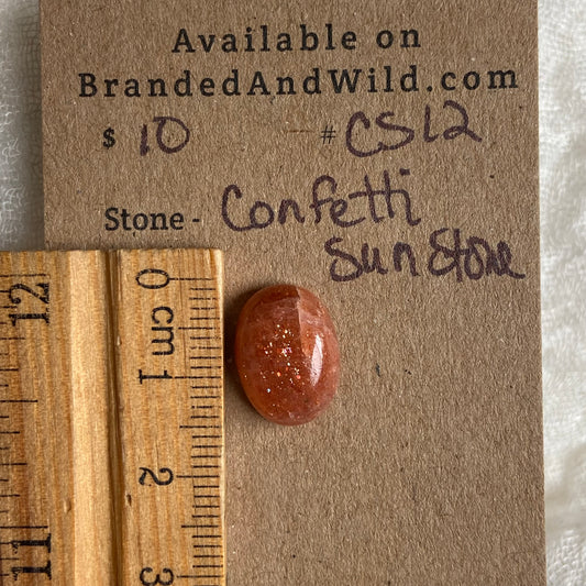 Confetti Sunstone Cabochon - CS12 7453967C-038B-4C38-A500-F7540A42EE45 Brandedandwild.com