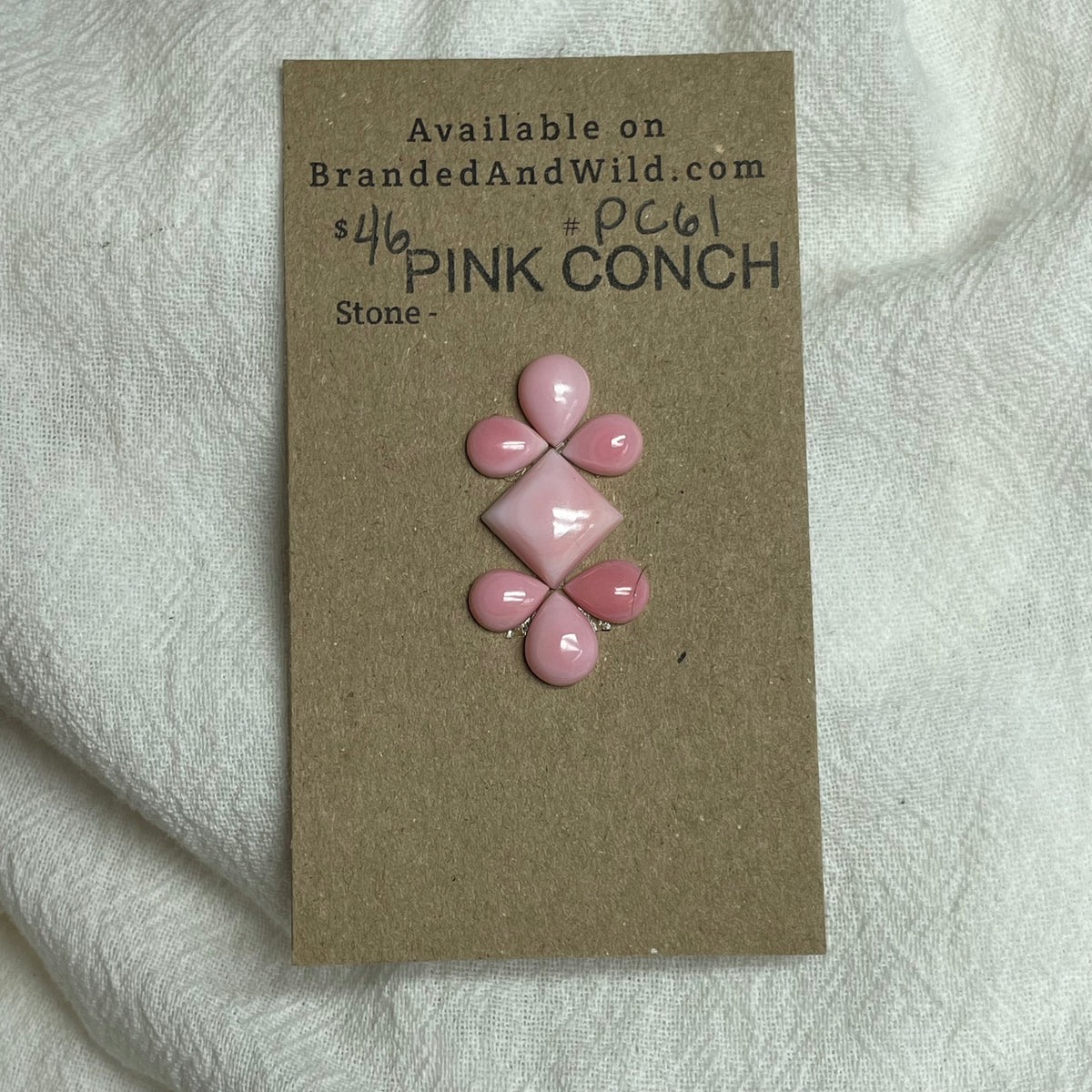 Pink Conch Cabochon - PC61 74CB153D-98B7-4314-B939-166C38D8607E Brandedandwild.com