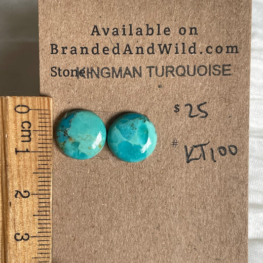 Kingman Turquoise Cabochon - KT100 74DDF176-7D00-444A-86E1-2639EAA45E63 Brandedandwild.com