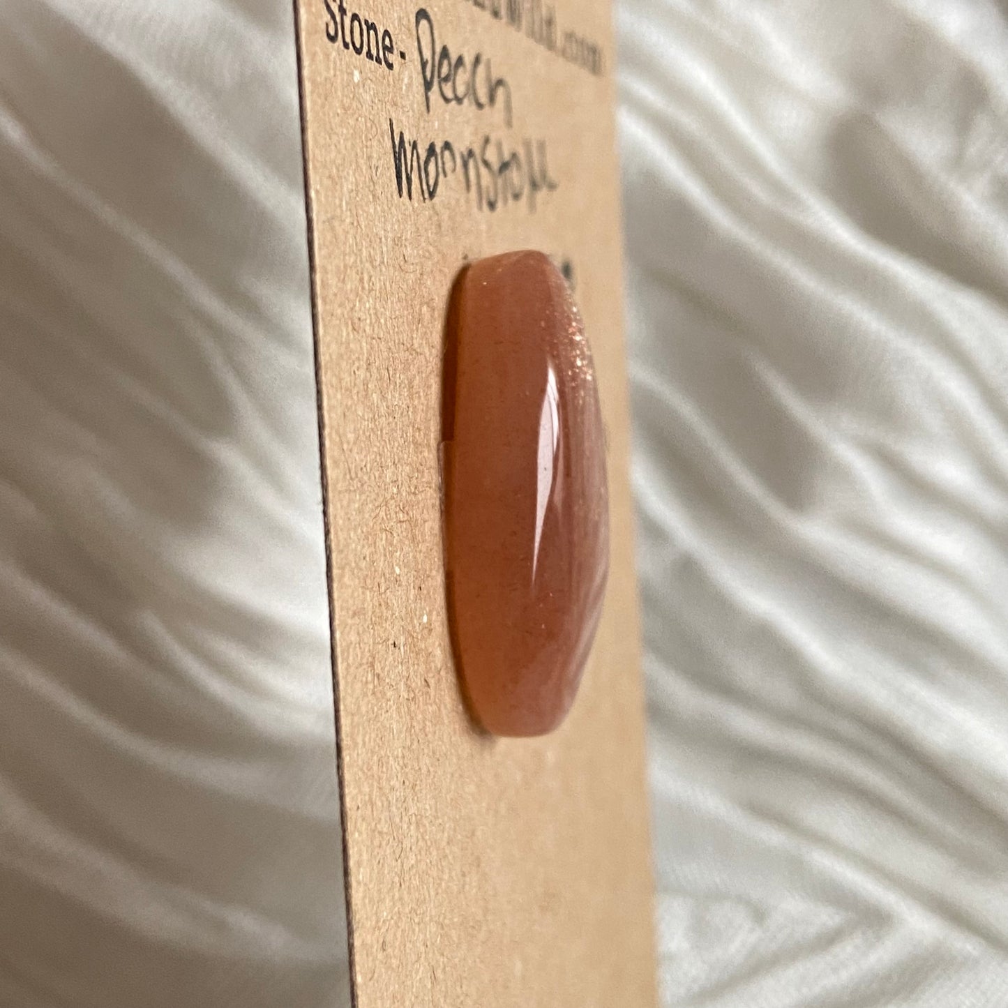 Peach Moonstone Cabochon - M063 74E3F085-C47F-4FE4-855D-98ED1836443E Brandedandwild.com