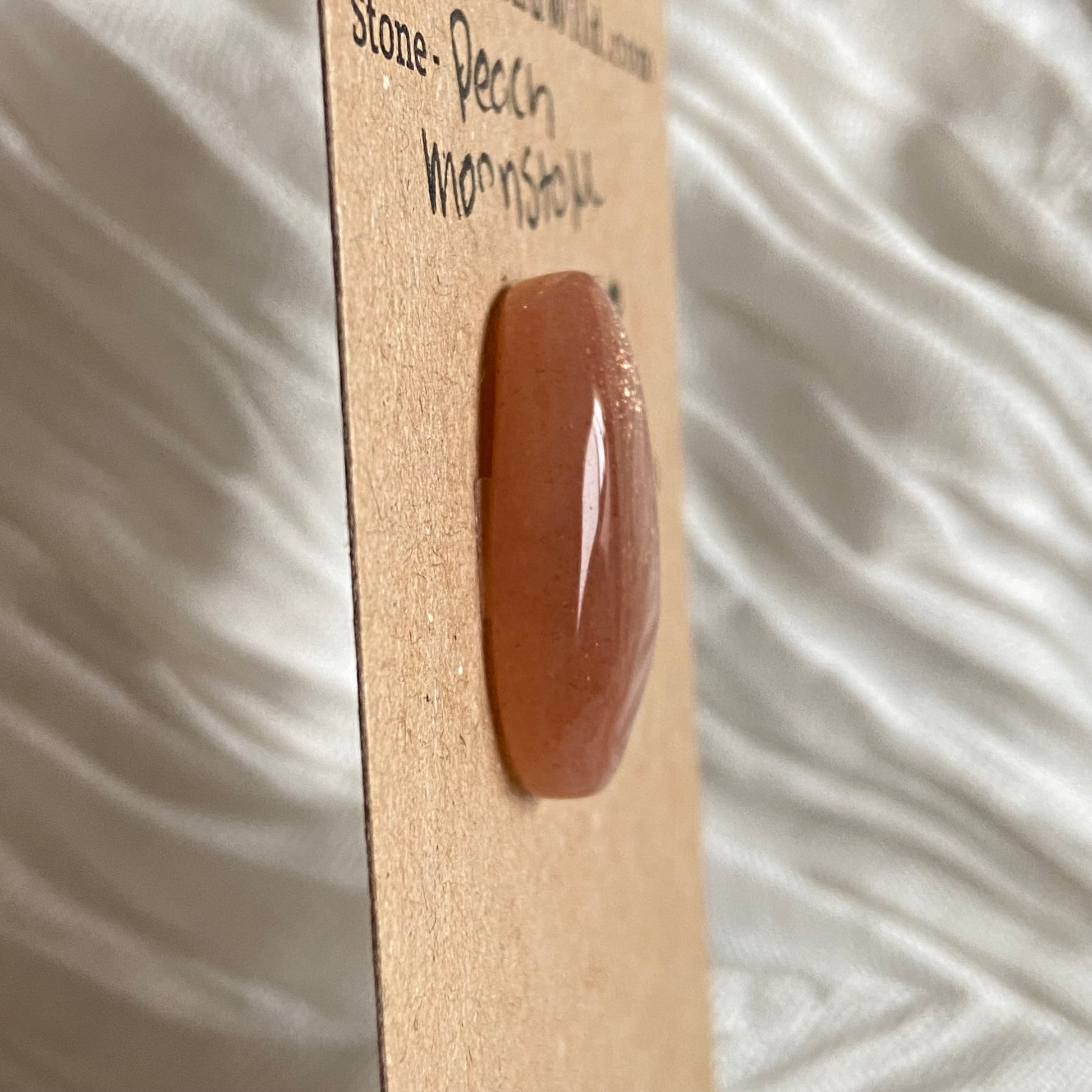 Peach Moonstone Cabochon - M063 74E3F085-C47F-4FE4-855D-98ED1836443E Brandedandwild.com