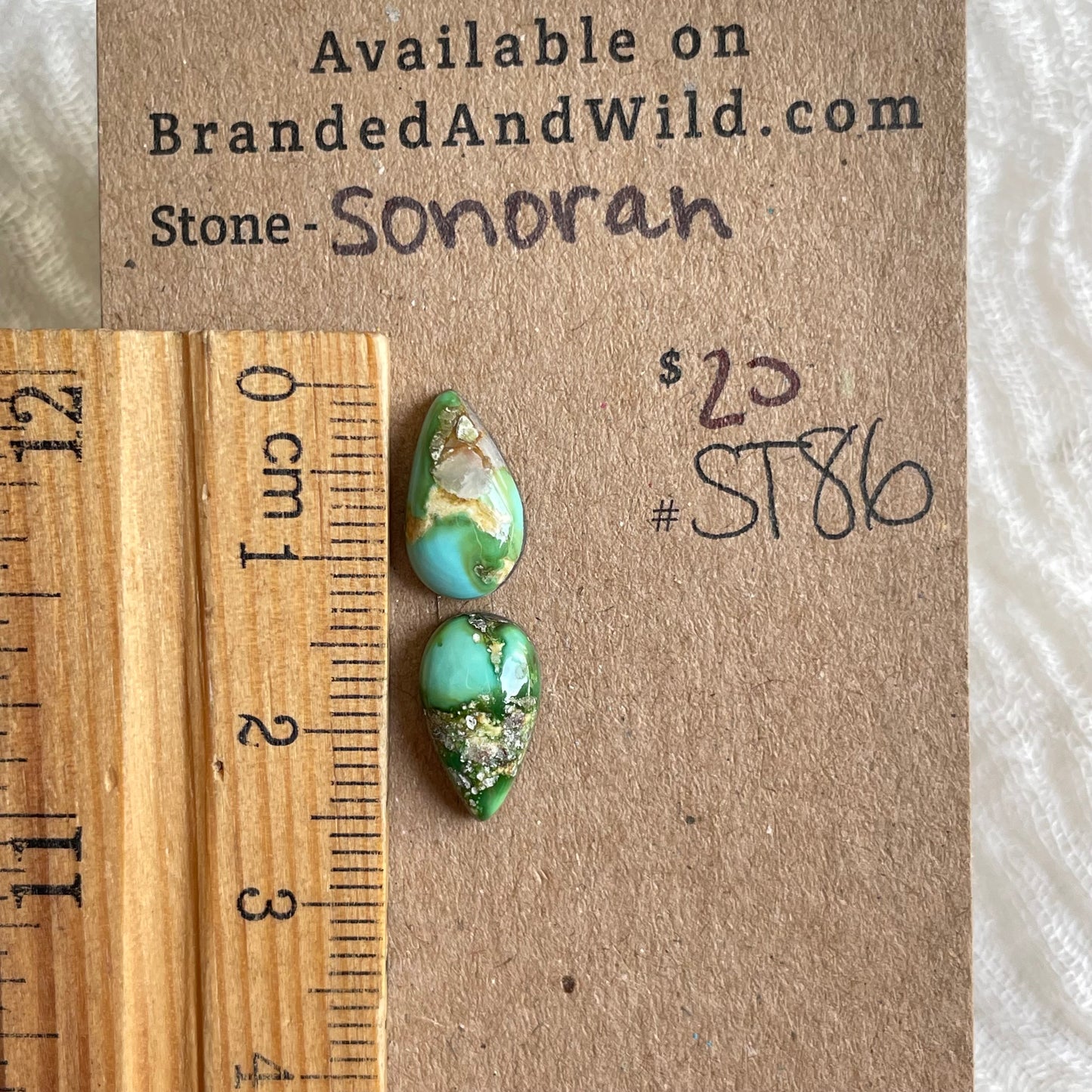 Sonoran Turquoise Cabochon - ST86 74EDCDE2-46C2-4742-B1FF-DB3C329ADF49 Brandedandwild.com