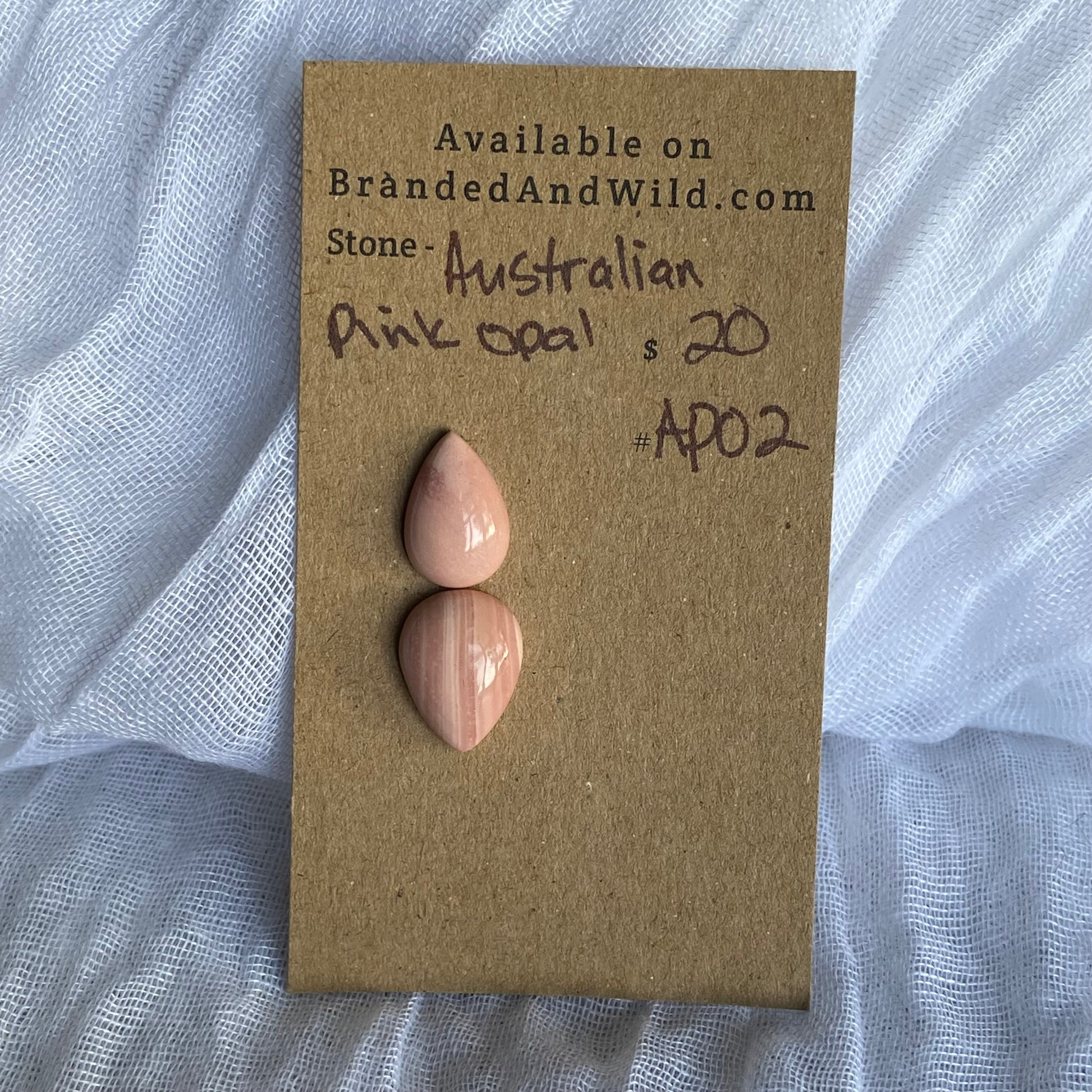 Australian Pink Opal Cabochon - APO2 751F2BCE-6500-4E31-99FF-4ADF1A5501D2 Brandedandwild.com