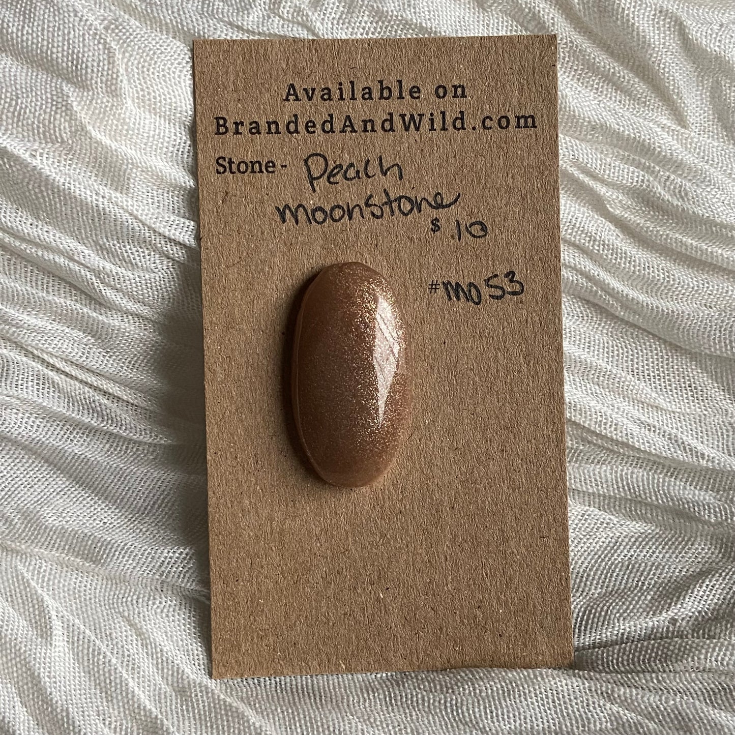 Peach Moonstone Cabochon - M053 75587C6E-2B40-4A7C-A2F3-9922BD2DDFF0 Brandedandwild.com