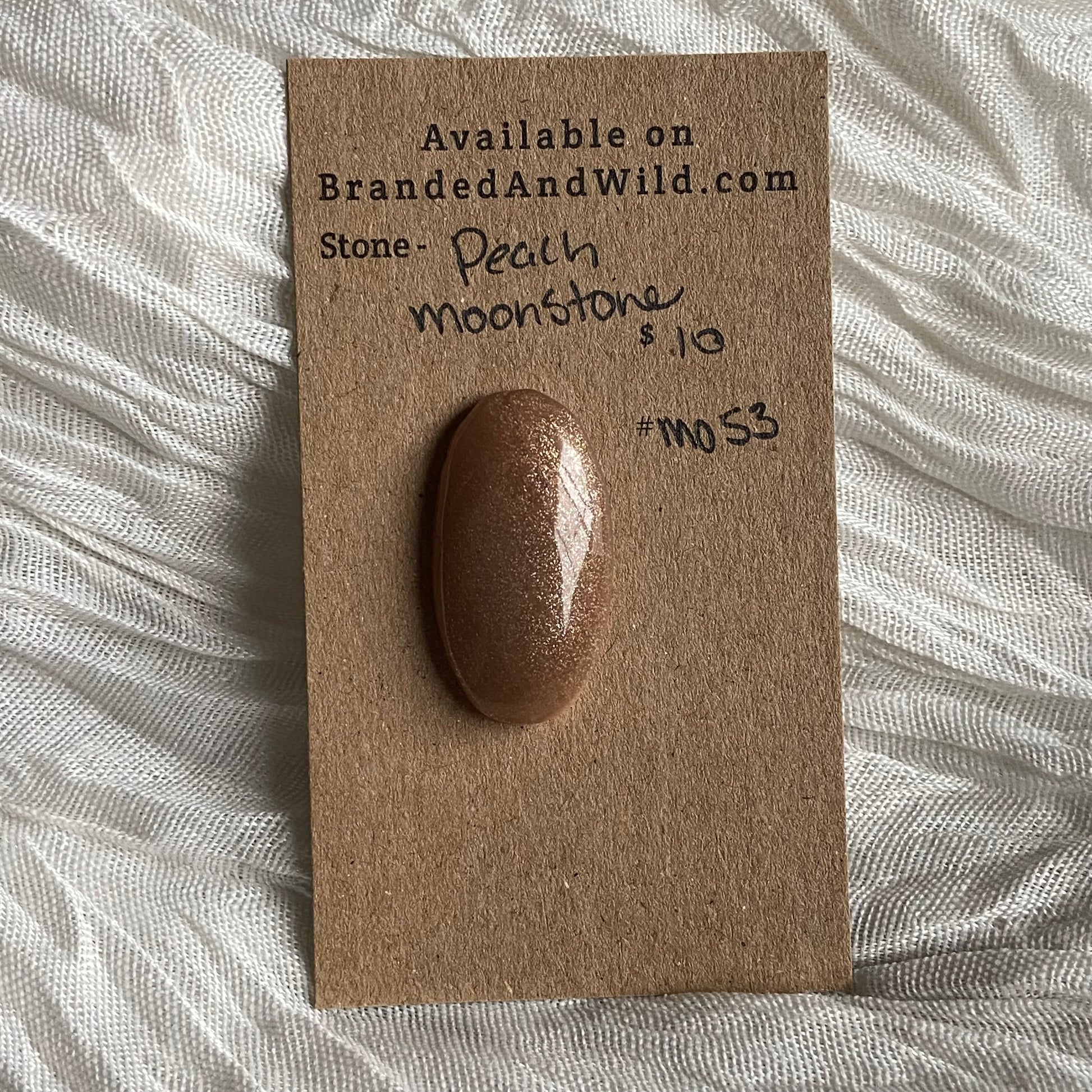 Peach Moonstone Cabochon - M053 75587C6E-2B40-4A7C-A2F3-9922BD2DDFF0 Brandedandwild.com