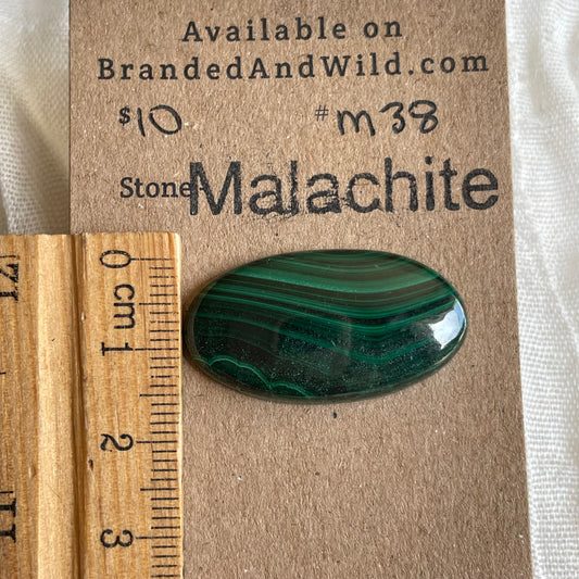 Malachite Cabochon - M38 75669A99-5BC6-4C54-A66F-F0FBF26A703C Brandedandwild.com