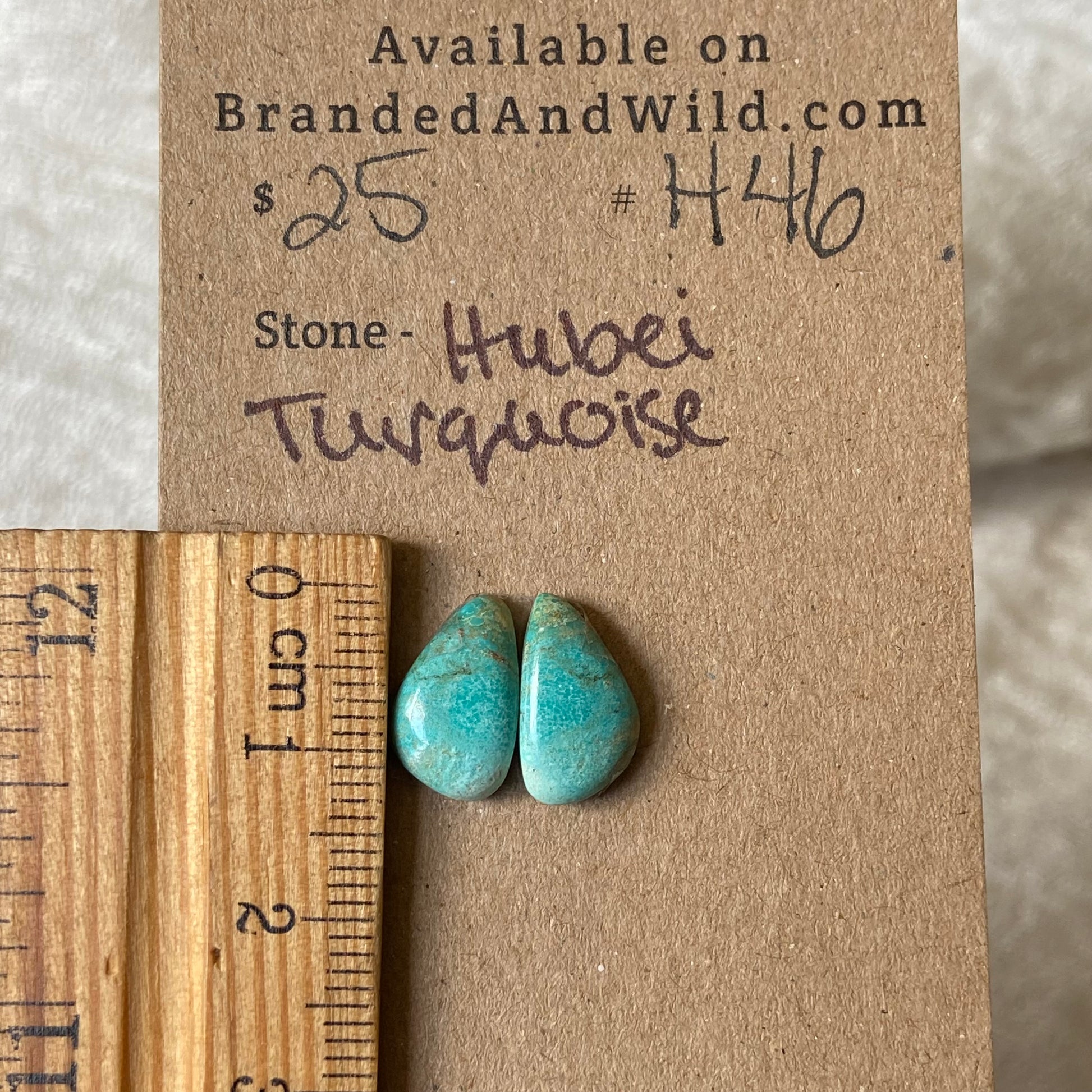 Hubei Turquoise Cabochon - H46 756EAFA6-8926-4FA8-B921-CD2C857F3840 Brandedandwild.com