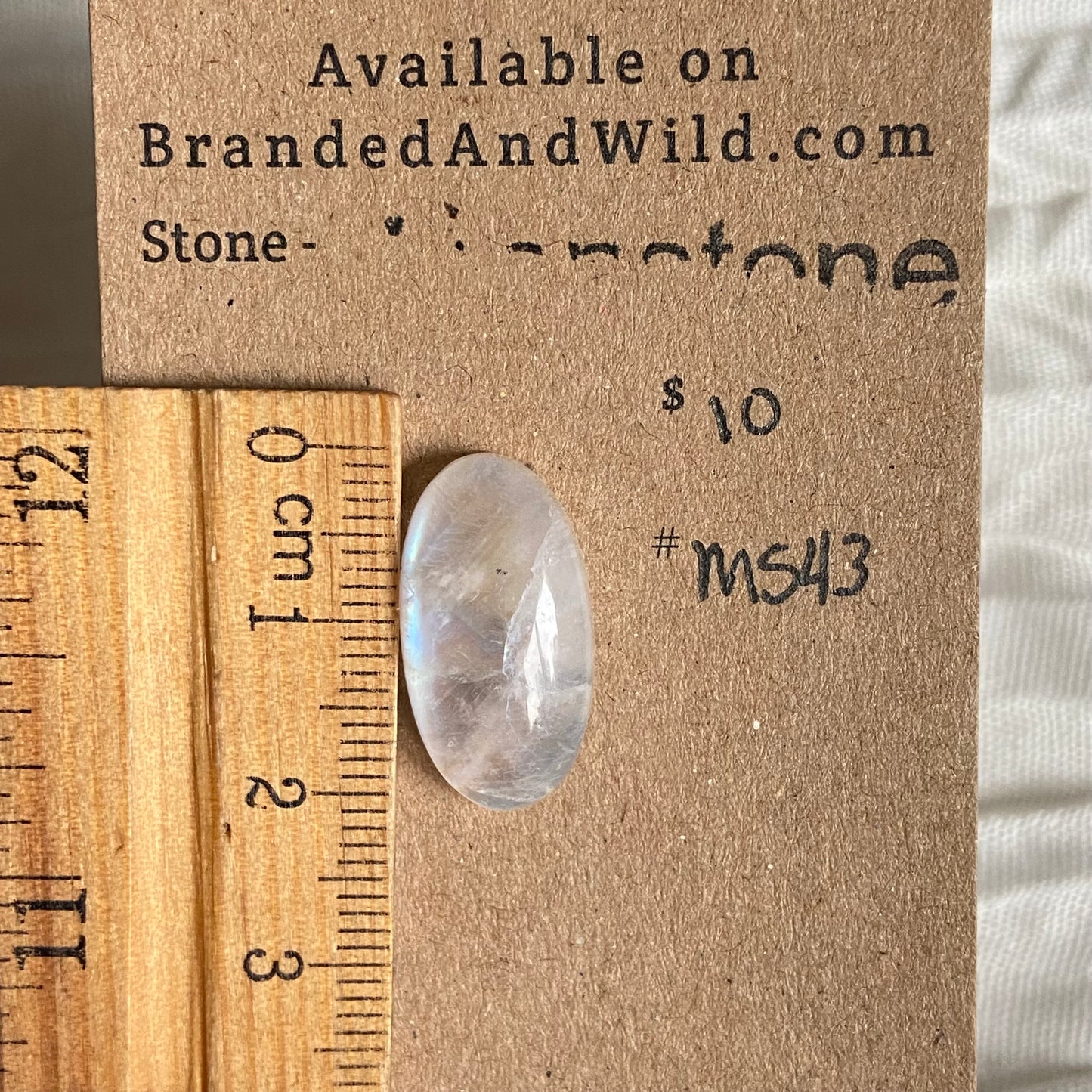 Moonstone cabochon - Ms43 75975BE7-6F7D-4802-89BE-857D6858806C Brandedandwild.com