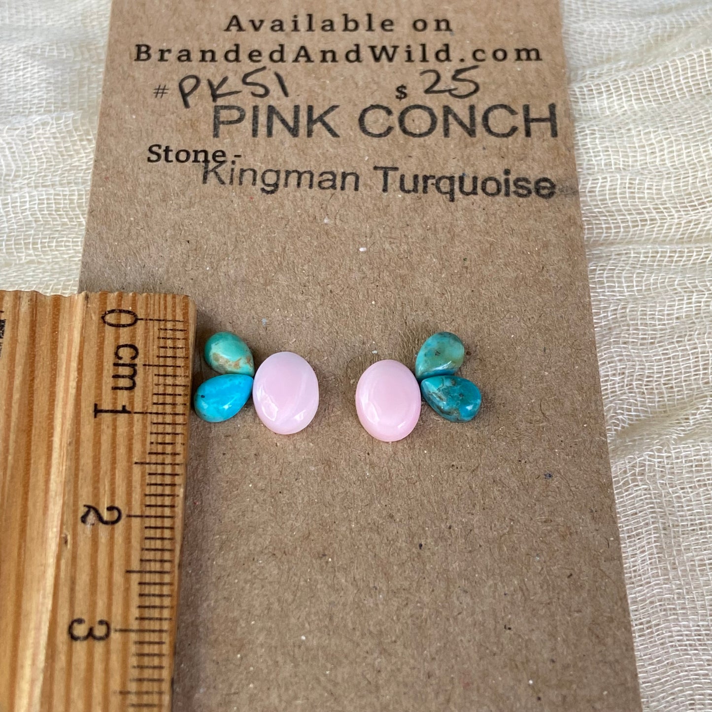 Pink Conch / Kingman Cabochon - PK51 75AF72AF-2BD6-4A89-9A72-D44A45948787 Brandedandwild.com