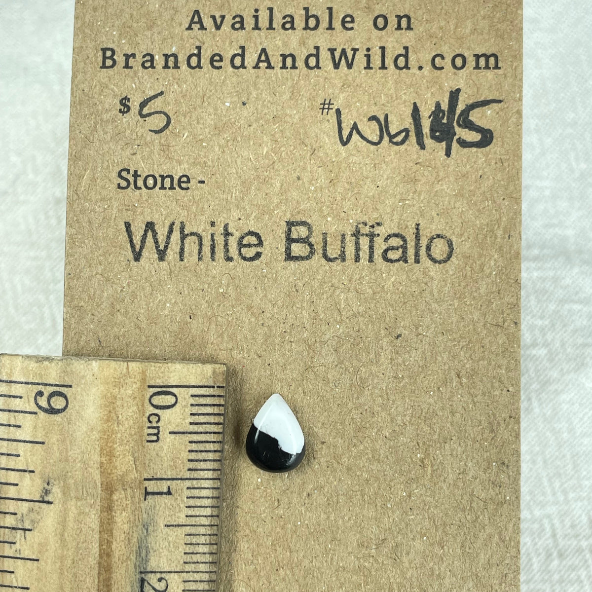 White Buffalo Cabochon - WB145 75AF8DDA-A8D2-47FA-BE1A-3410026AD467 Brandedandwild.com