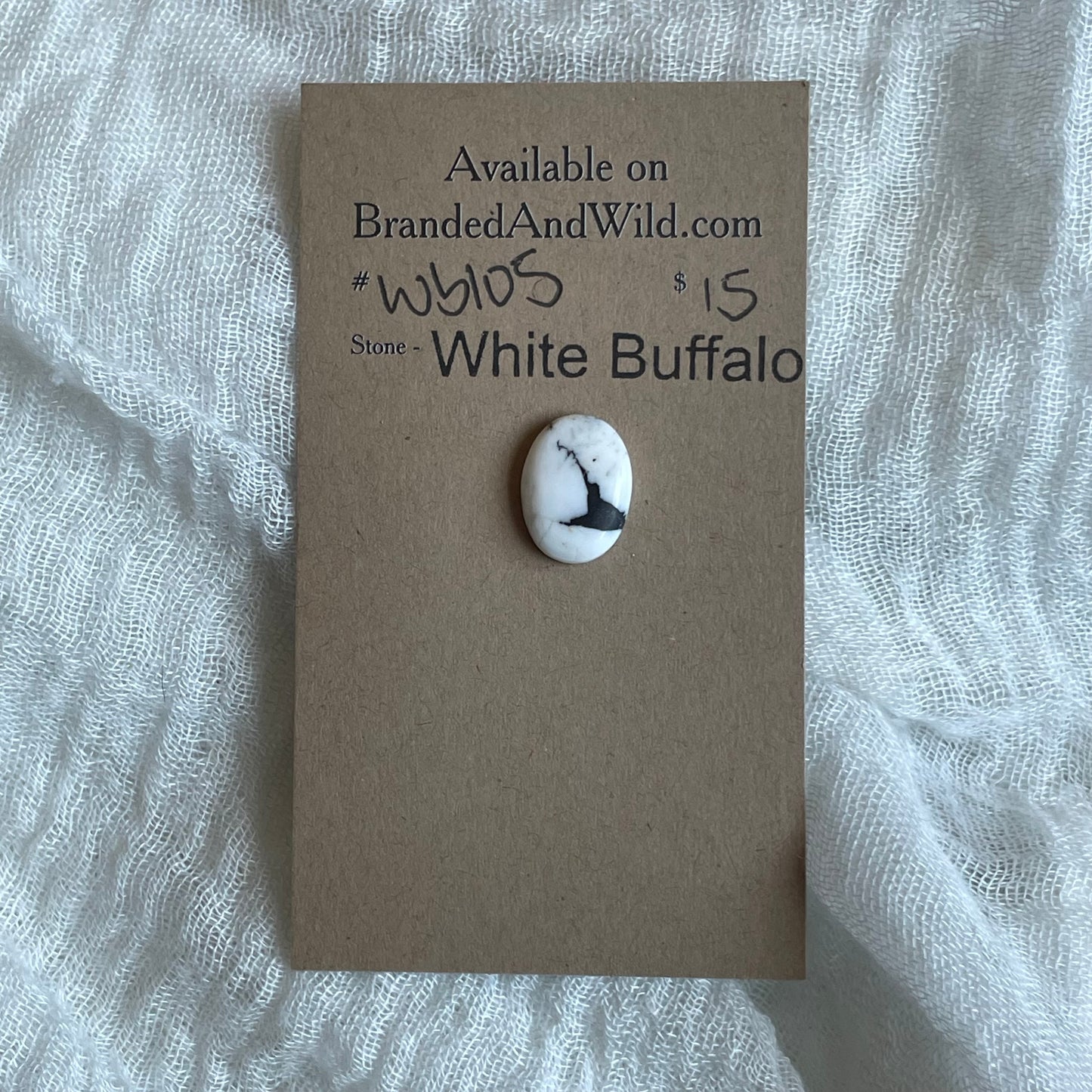 White Buffalo Cabochon - WB105