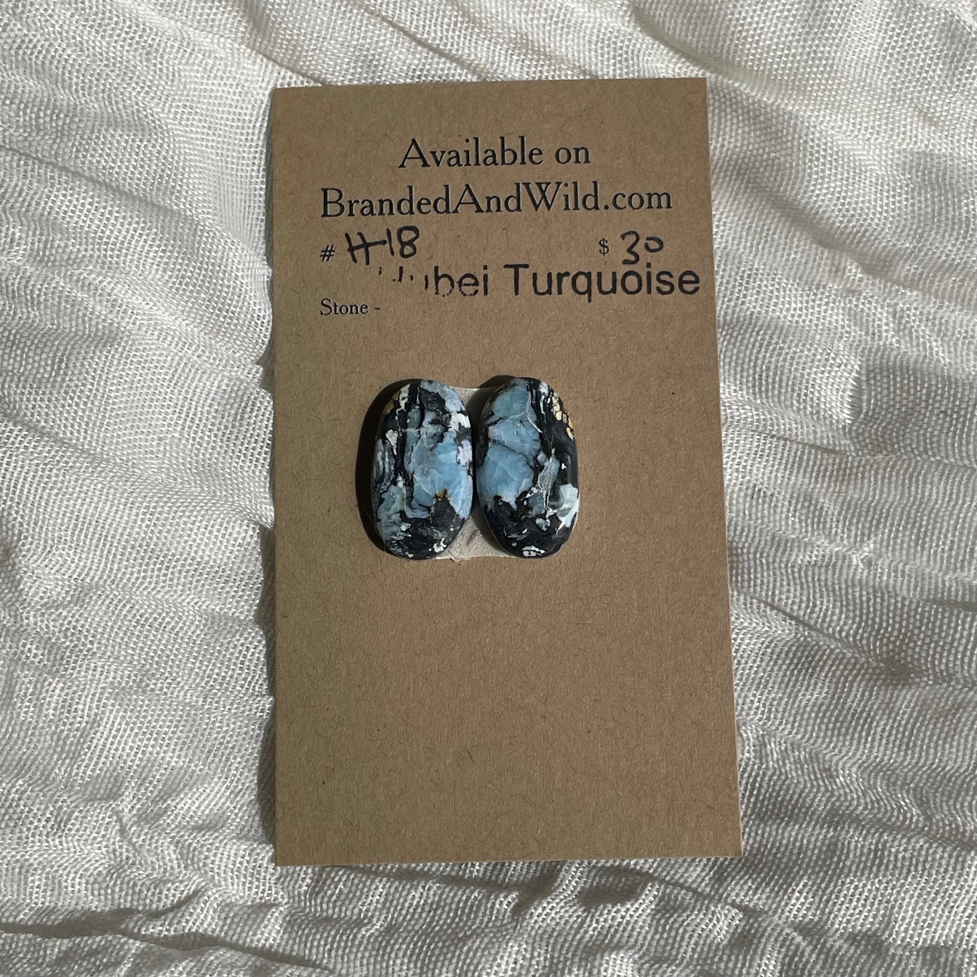 Hubei Turquoise Cabochon - H18 75EE4F09-6BC5-4AF4-86CA-2381BFA0FEB9 Brandedandwild.com