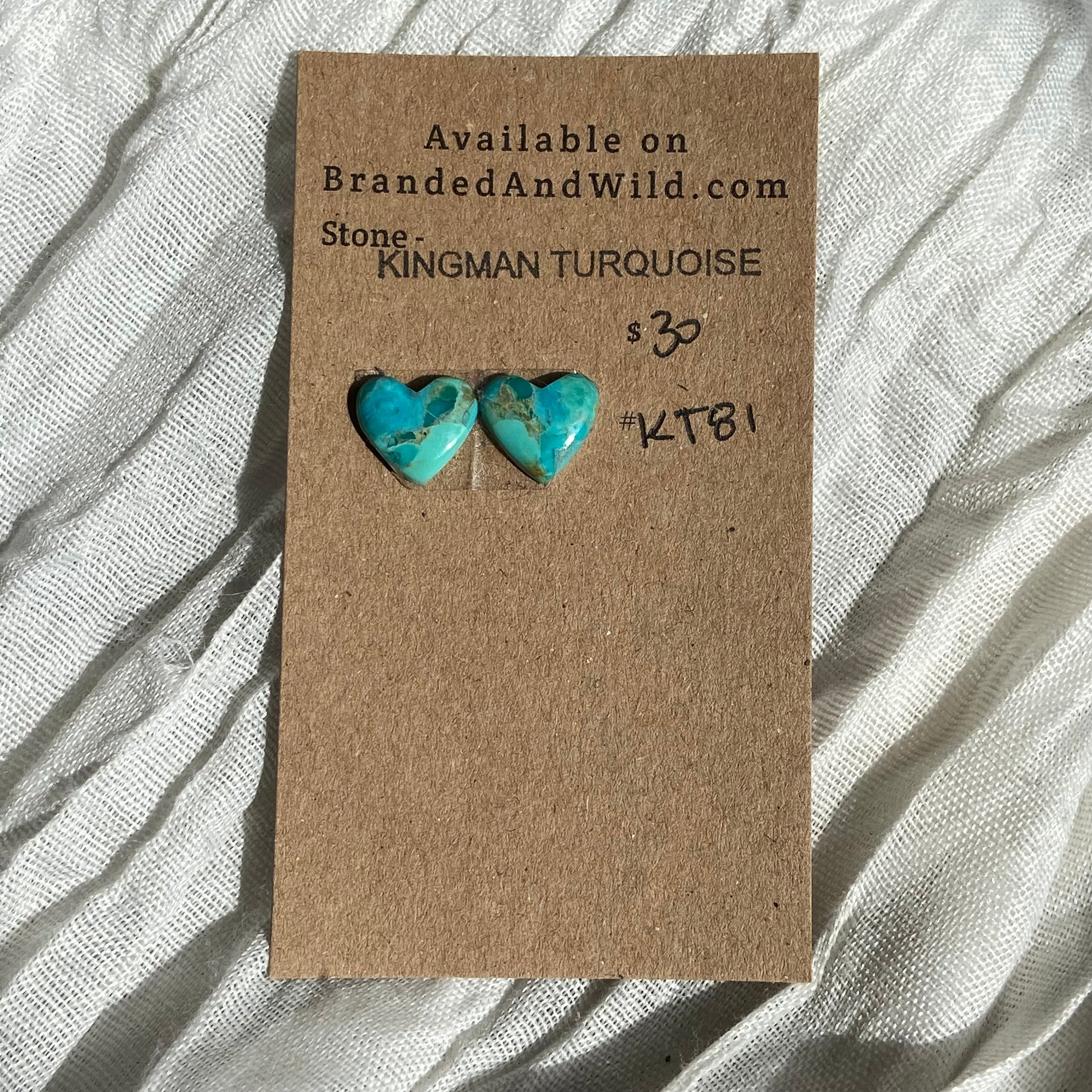 Kingman Turquoise Cabochon - KT81 760A1C20-2BBD-4F6D-8AAB-FB4BD4E668D1 Brandedandwild.com