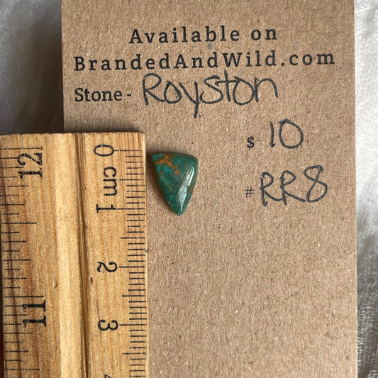 Royston Ribbon Turquoise Cabochon RR8 76256C9B-CA0E-4C4F-BDF7-59516BB60E5A Brandedandwild.com