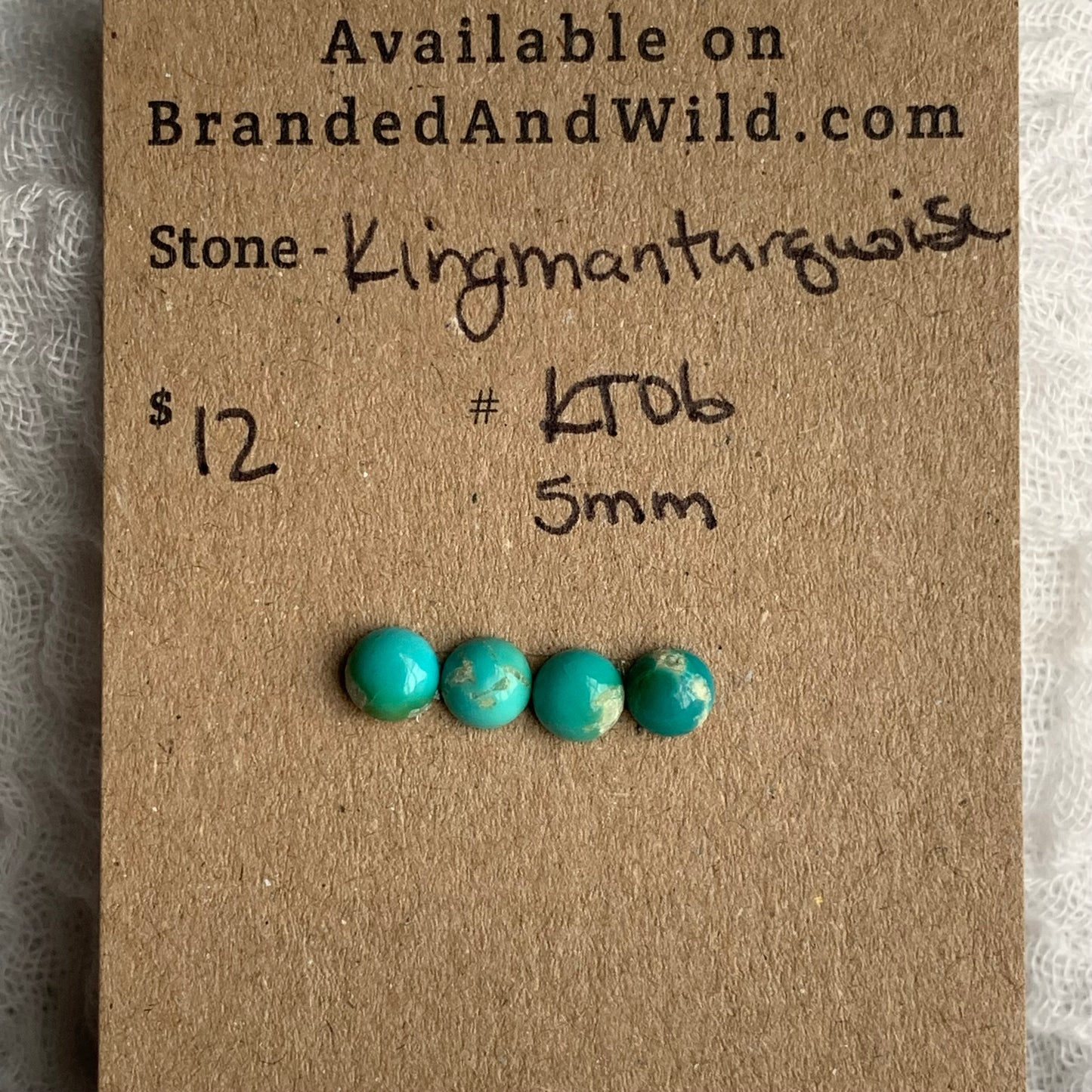 Kingman Turquoise Cabochon 5mm - KT06