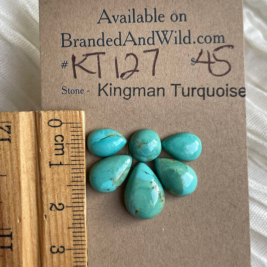 Kingman Turquoise Cabochon - KT127 76340930-D898-4691-8A7D-3D40B08E01F8 Brandedandwild.com