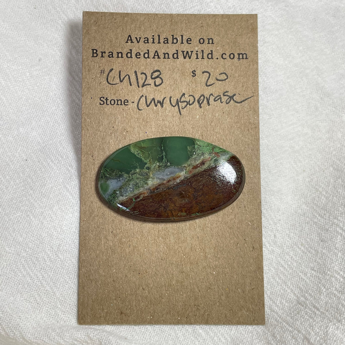 Chrysoprase Cabochon - CH128 76379E61-2089-4B8F-B233-E1A788C91DDB Brandedandwild.com