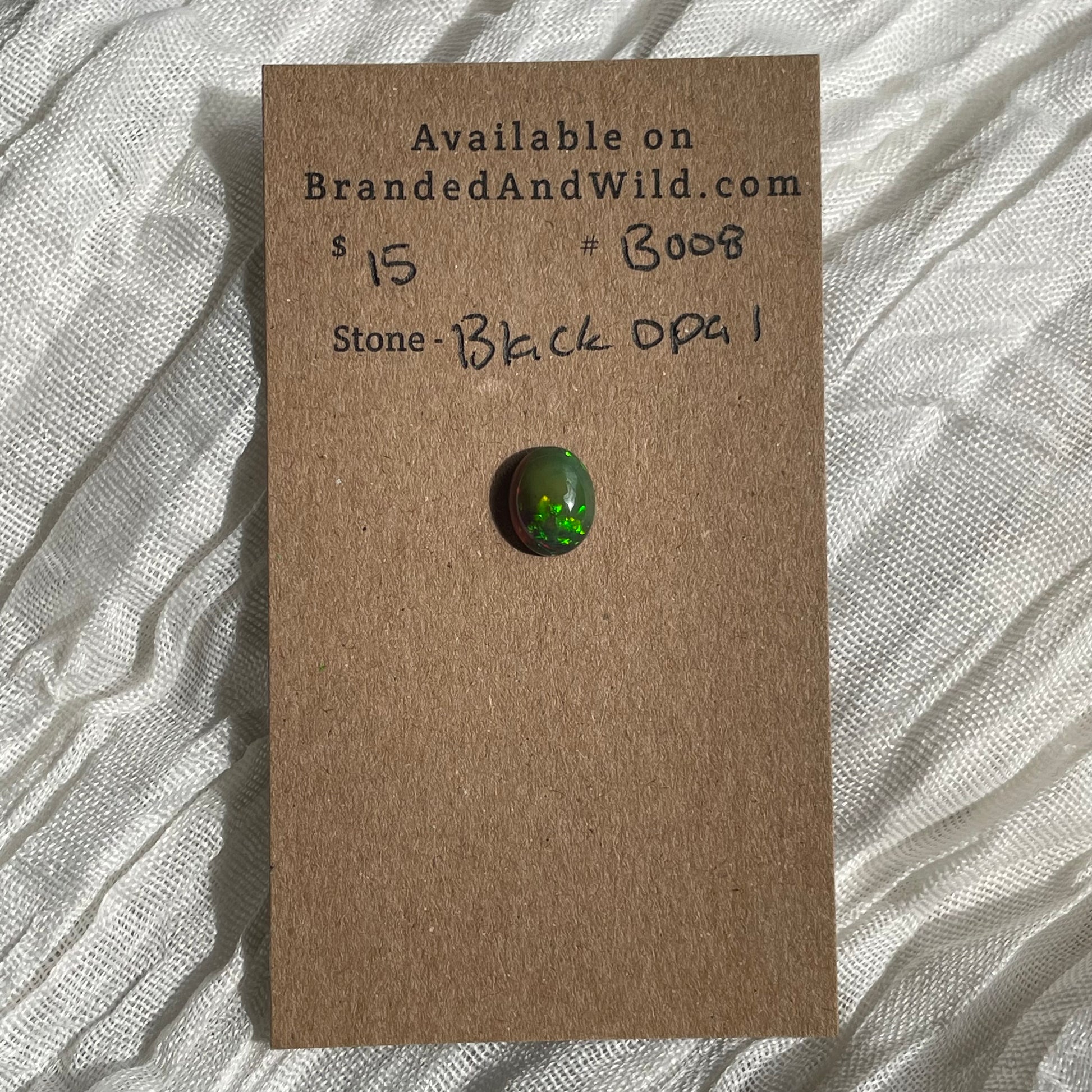 Black Opal - Cabochon - B008 7638E1B3-41C0-46AD-8123-2A179FF6E548 Brandedandwild.com